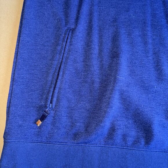 Roxy Liberty Hoodie Pullover Zip Pockets Missing Strings Small Navy/Purple - Picture 3 of 9